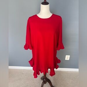 Beautiful Red Flounce Dress